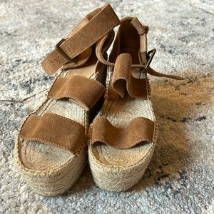 WORN ONCE Soludos ankle strap platform espadrilles size 7